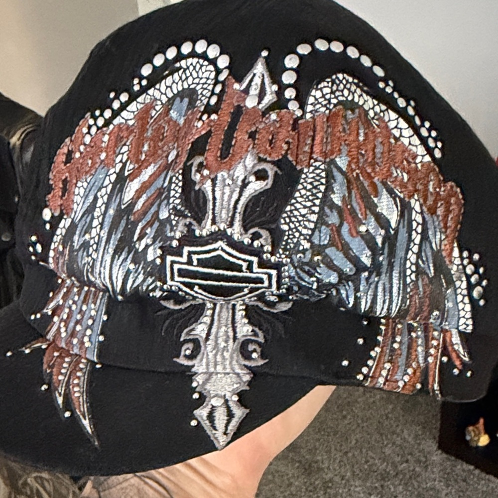 Harley-Davidson Black Cap with Winged Embroidery